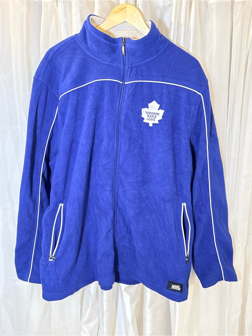 Toronto Maple Leafs Men's Royal Blue Full-Zip Fleece Jacket